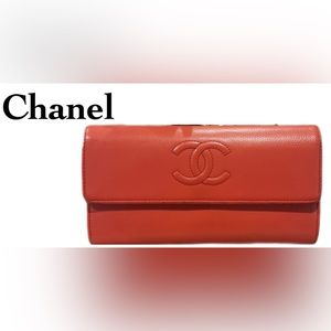 CHANEL ORANGE WALLET